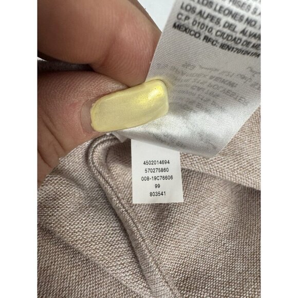 Chicos SZ 1 M 8 Cozy Front Tie dolman batwing sleeve draped Cardigan Blush Pink - Picture 10 of 12